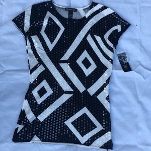 NWT INC sequin Printed Top! 🔥